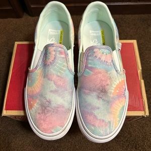Vans Women’s Asher Deluxe Tie Dye(Soothing Sea) size 9.5